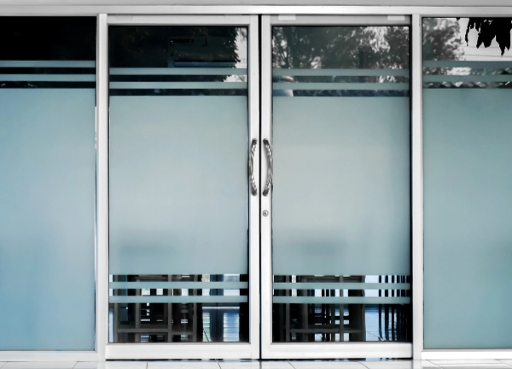 glass shop front doors