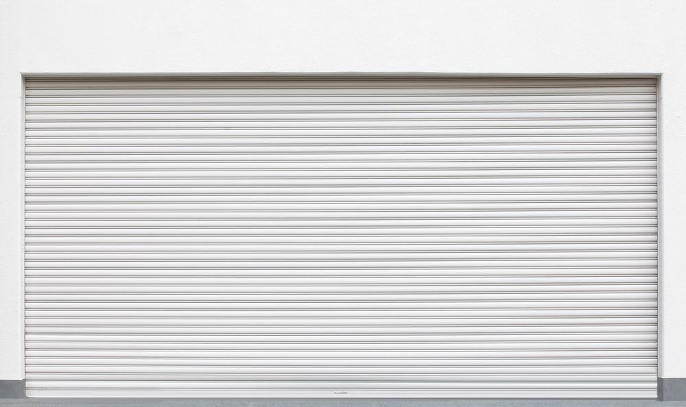 Background,Of,White,Grunge,Metallic,Roller,Shutter,Door